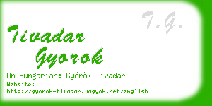 tivadar gyorok business card