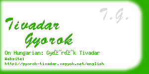 tivadar gyorok business card